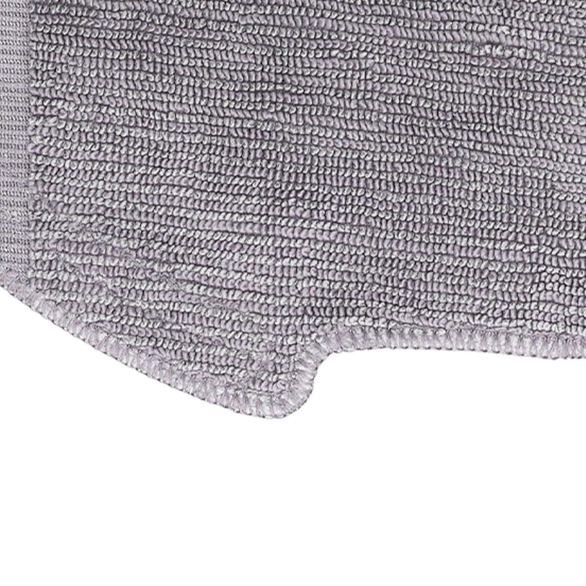 Sweeper Mop Pad in light grey textured fibre with dense looped weave and a shaped edge for robot vacuum cleaning
