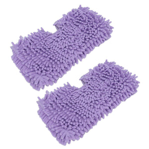 Mop Replacement Pads, two purple microfibre mop pads with a thick chenille pile and textured cleaning surface