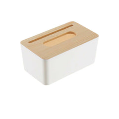 Detachable Tissue Box Holder – Rectangle, Large Capacity, Elevated Base for Desk, Bathroom & Bedroom