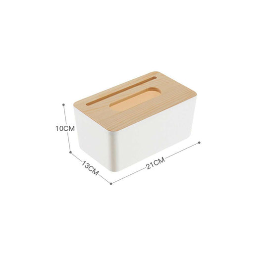 Detachable Tissue Box Holder – Rectangle, Large Capacity, Elevated Base for Desk, Bathroom & Bedroom
