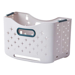 Collapsible Laundry Basket with Handles – Large Capacity, Ventilated, PP & ABS (Sea Blue)