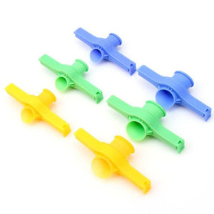 Random Food Bag sealing clips in blue, green and yellow polypropylene, each with a built-in pouring nozzle.