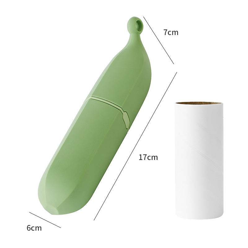 Banana-Shaped Lint Remover – Dual-Sided, 6 Adhesive Rolls (Green)