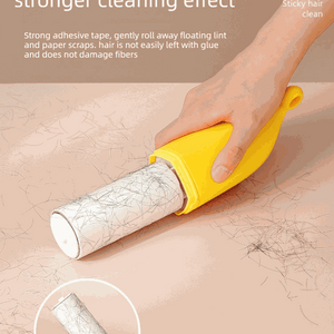 Banana-Shaped Lint Remover – Dual-Sided, 6 Adhesive Rolls (Green)