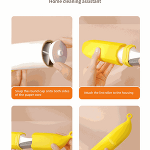 Banana-Shaped Lint Remover – Dual-Sided, 6 Adhesive Rolls (Green)