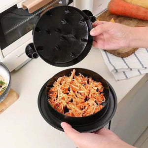 Manual Meat Shredder with Spiked Interior (Black)
