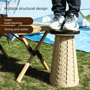 Adjustable Folding Stool – Portable, Height-Regulatable Seat with Carry Bag for Outdoor Use