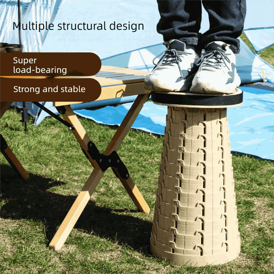 Adjustable Folding Stool – Portable, Height-Regulatable Seat with Carry Bag for Outdoor Use