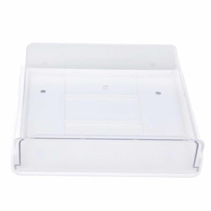 Acrylic Drawer Storage in clear transparent plastic with a shallow pull-out design and raised front lip