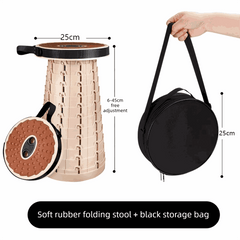 Adjustable Folding Stool – Portable, Height-Regulatable Seat with Carry Bag for Outdoor Use