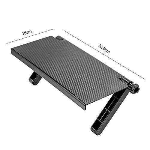 Adjustable Monitor Stand with a black textured rectangular platform and fold-out support legs, shown with 32.8 x 16 cm dimensions