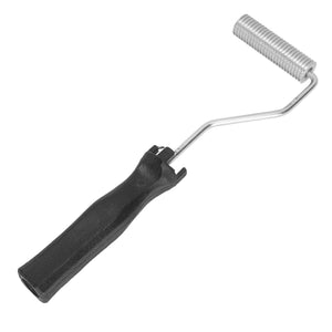 Aluminium Alloy Bubble Roller with a ridged silver metal roller, bent metal shaft, and black textured handle