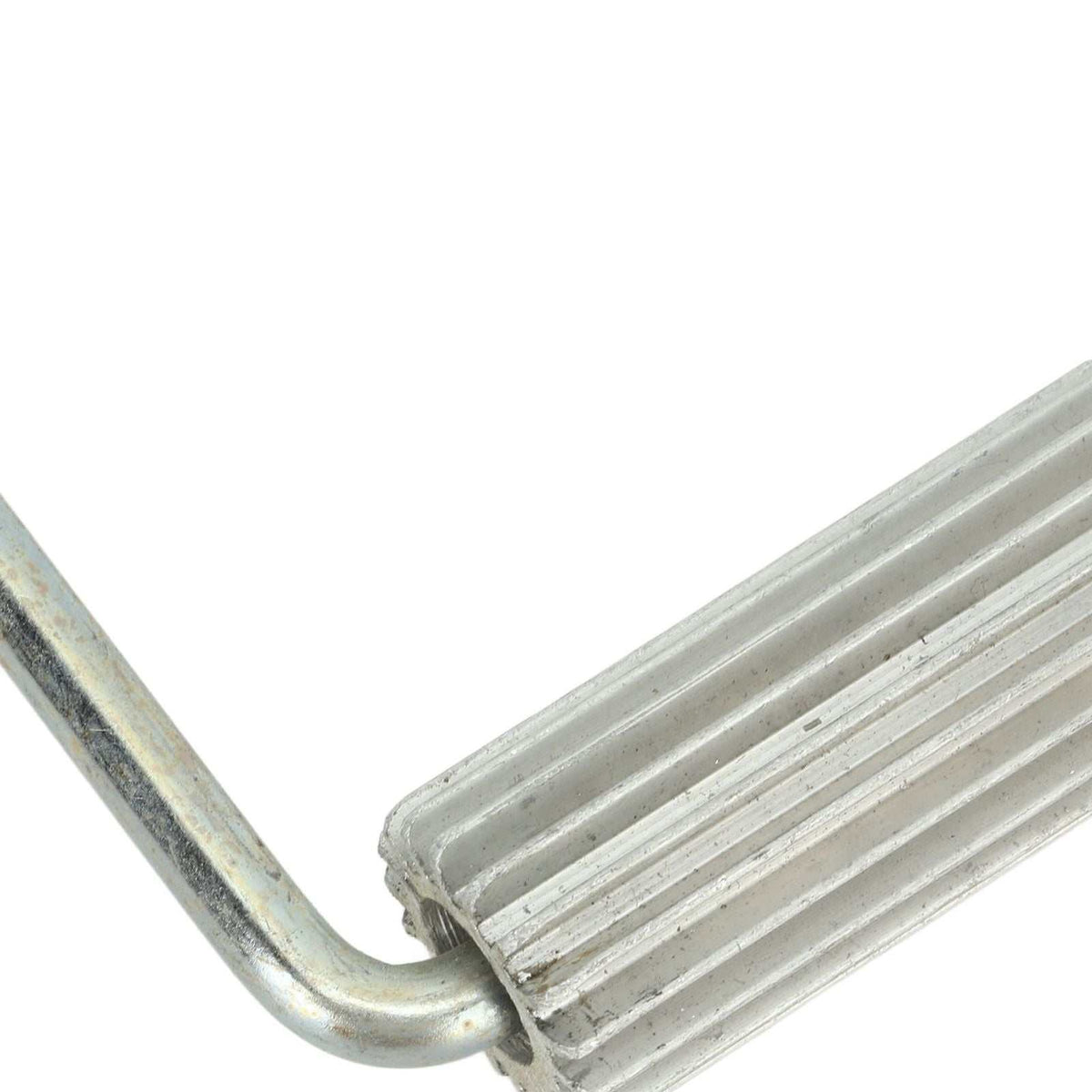 Aluminium Alloy Fiberglass Bubble Removal Roller with a grooved silver metal head and curved metal handle