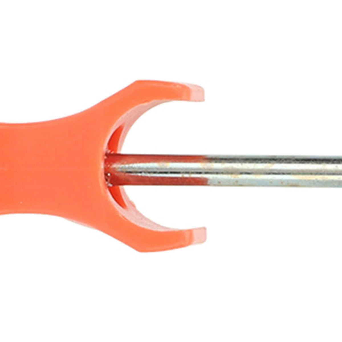 Aluminium Alloy Fiberglass Bubble Removal Roller with an orange plastic forked handle and metal roller head