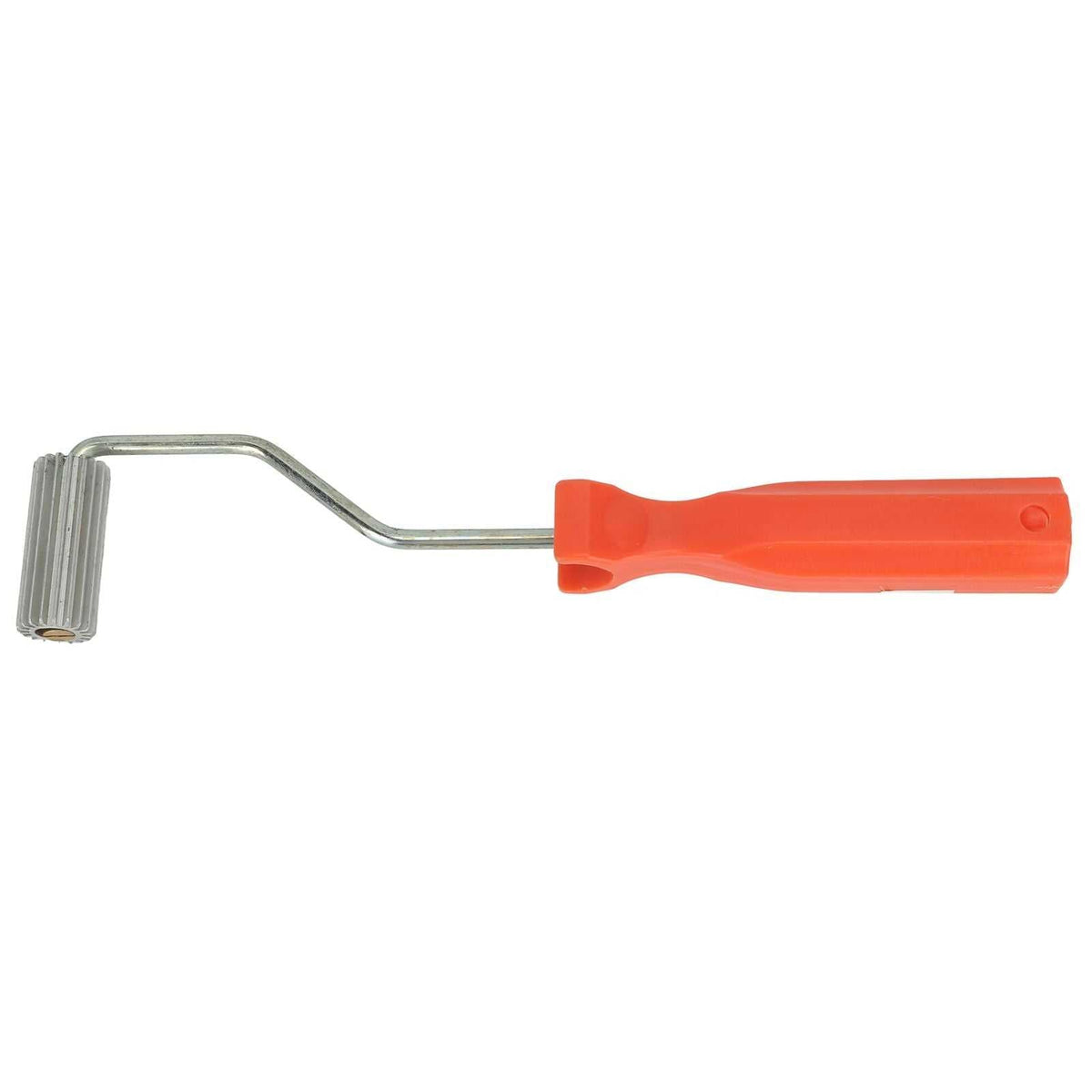 Aluminium Alloy Fiberglass Bubble Removal Roller with a bright orange plastic handle and ridged metal roller head