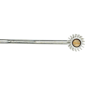 Aluminium Alloy Fiberglass Bubble Removal Roller with a long silver metal shaft and a small ridged circular head