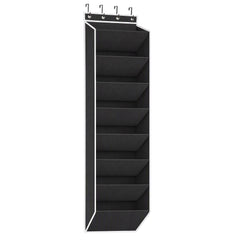 Artiss Over-Door Shoe Organiser – 8-Tier Fabric Hanger Rack, 168cm (Black)