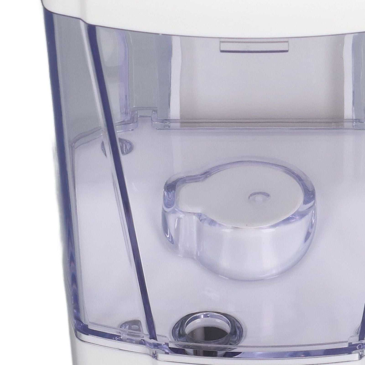 Automatic Soap Dispenser with a clear, translucent plastic reservoir and visible circular dispensing mechanism