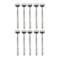Extendable Back Scratcher with Pocket Clip – Stainless Steel, Foldable – 10 Pack