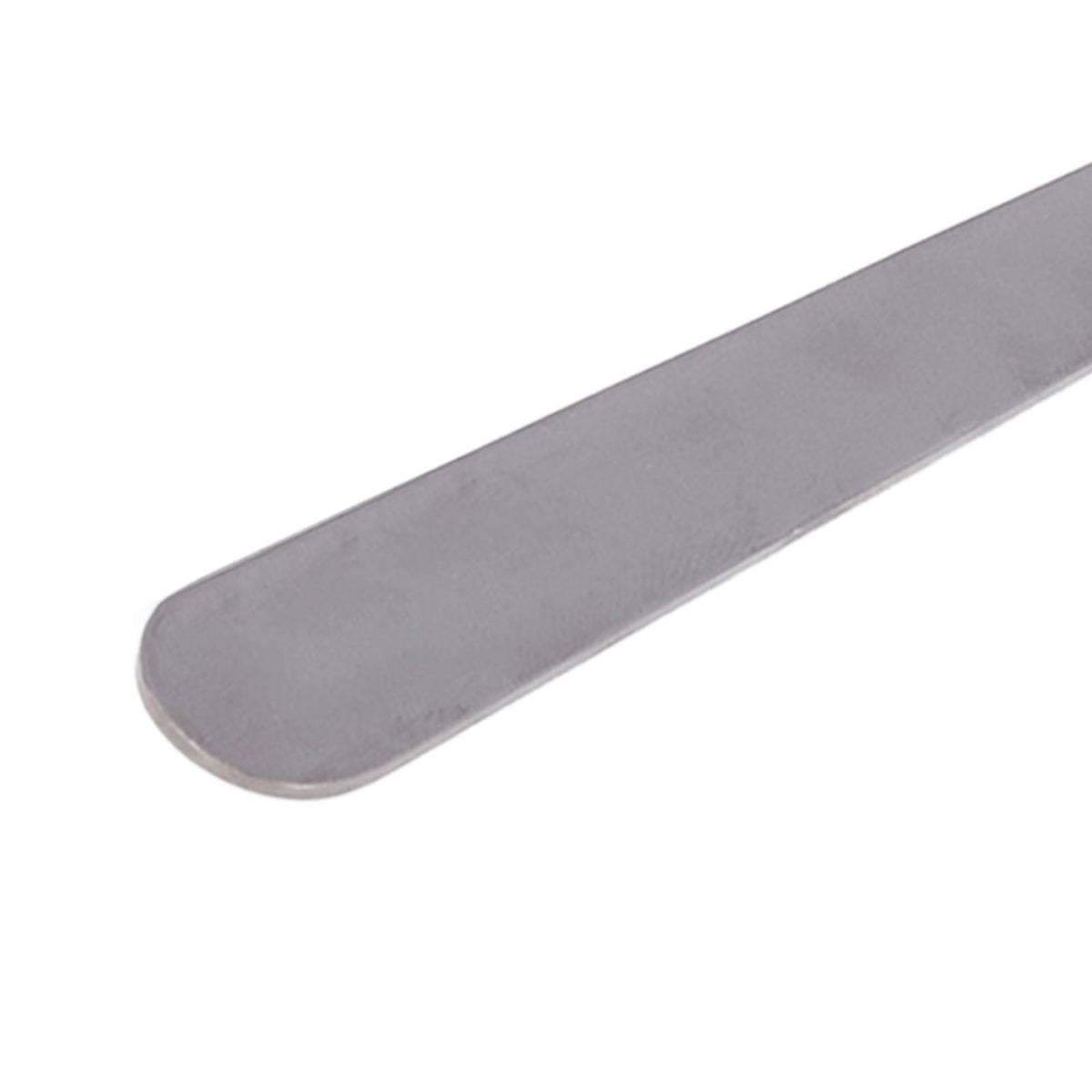 Bar Strainer Fine Filtering with a flat, rounded stainless steel handle in a muted silver finish