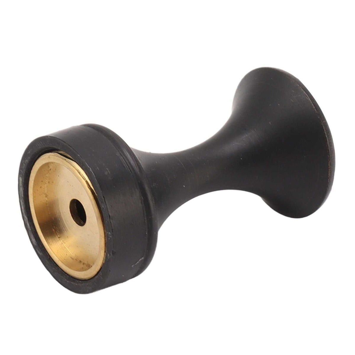 Bathroom Towel Hook Copper with a black matte D-shaped body and a visible gold-toned circular mounting plate