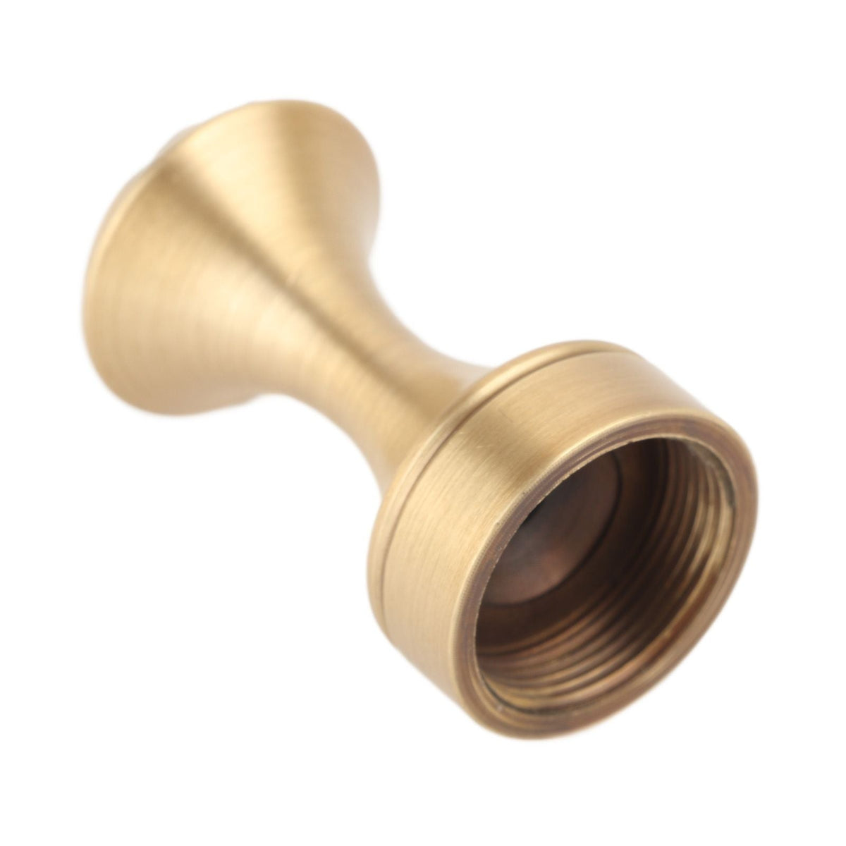 Bathroom Towel Hook Copper with a brushed gold-toned finish, flared wall plate and hollow threaded C-shaped hook