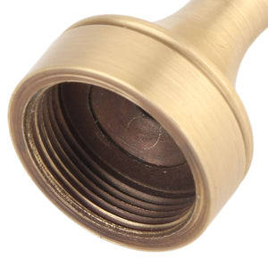 Bathroom Towel Hook Copper with a brushed gold-toned finish and threaded circular mounting base, shown close up