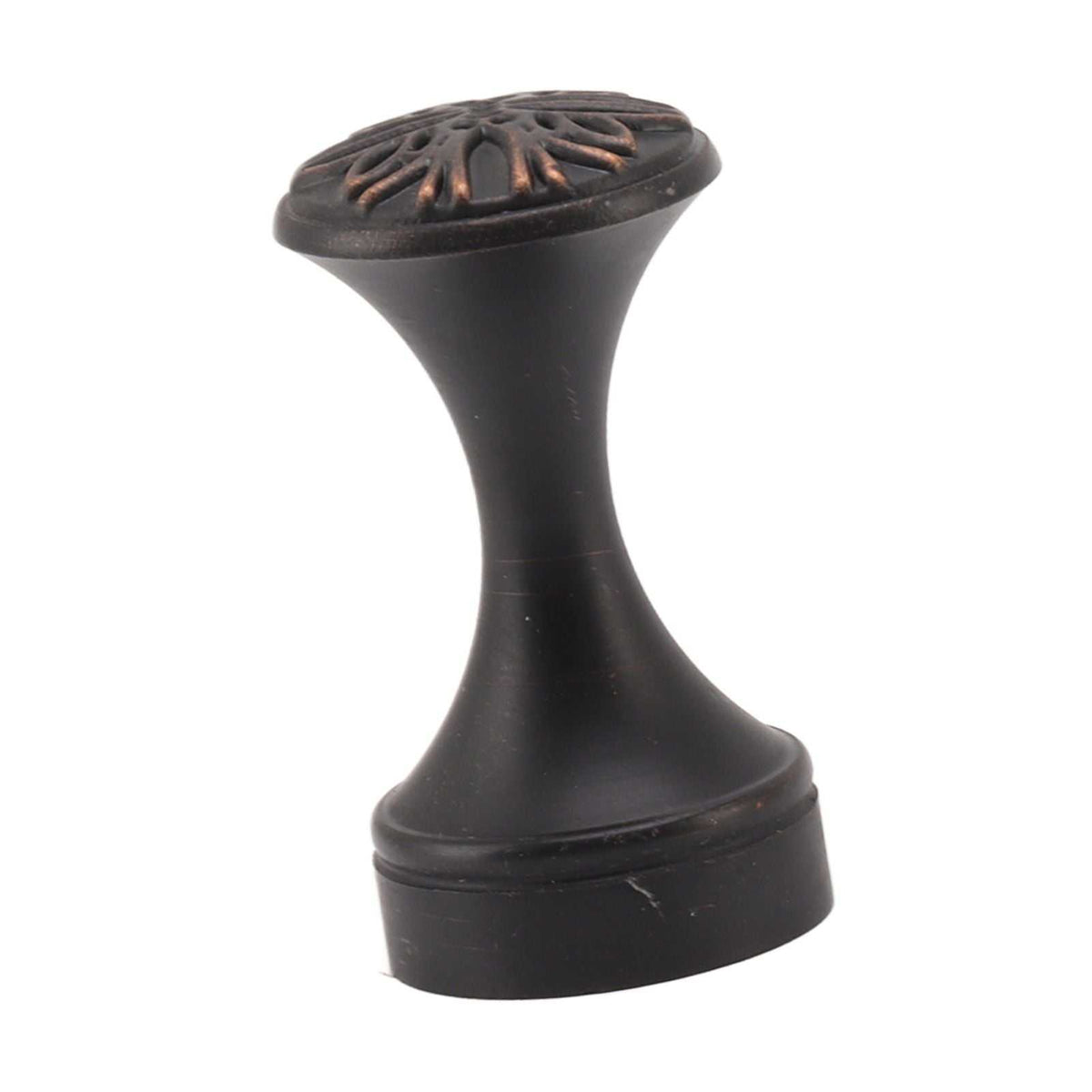 Bathroom Towel Hook Copper with a dark bronze finish, ornate floral top and sculptural hourglass-shaped wall mount.