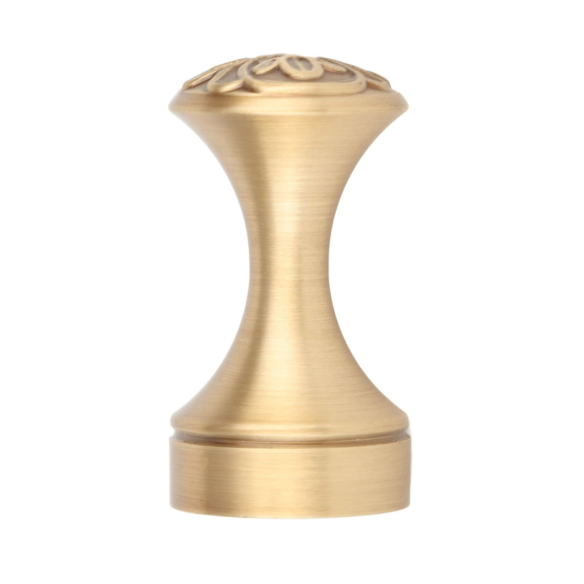 Bathroom Towel Hook Copper with a gold-toned brushed finish, sculpted hourglass shape and ornate floral top detail