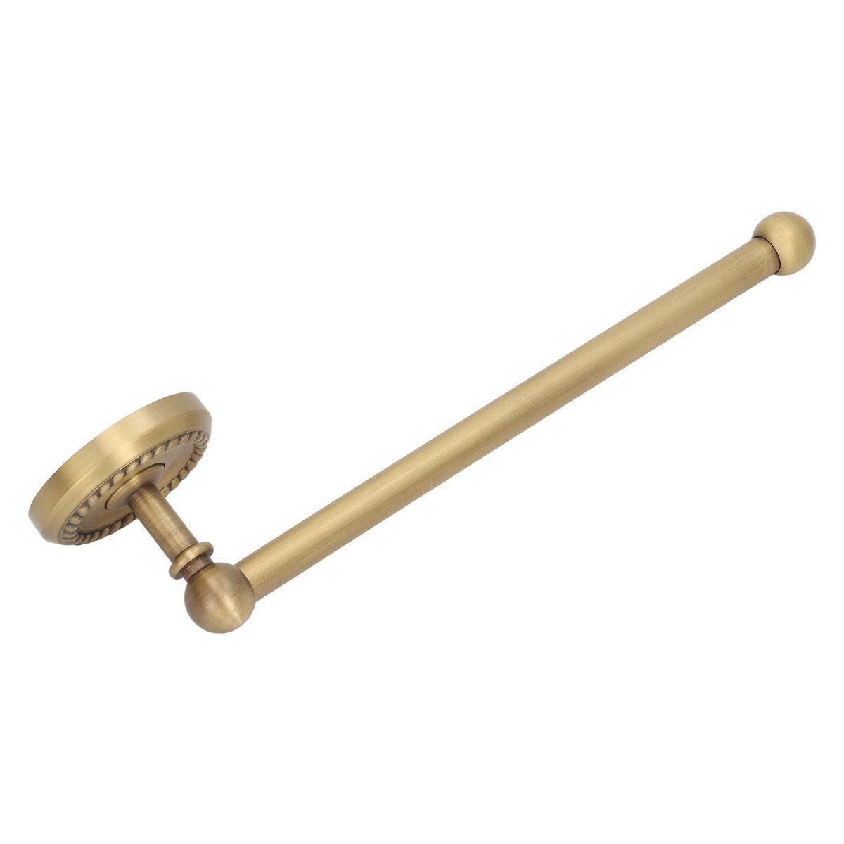Bathroom Towel Rack Vintage Copper single towel bar in brushed gold-toned metal, with round mounts and a smooth rod