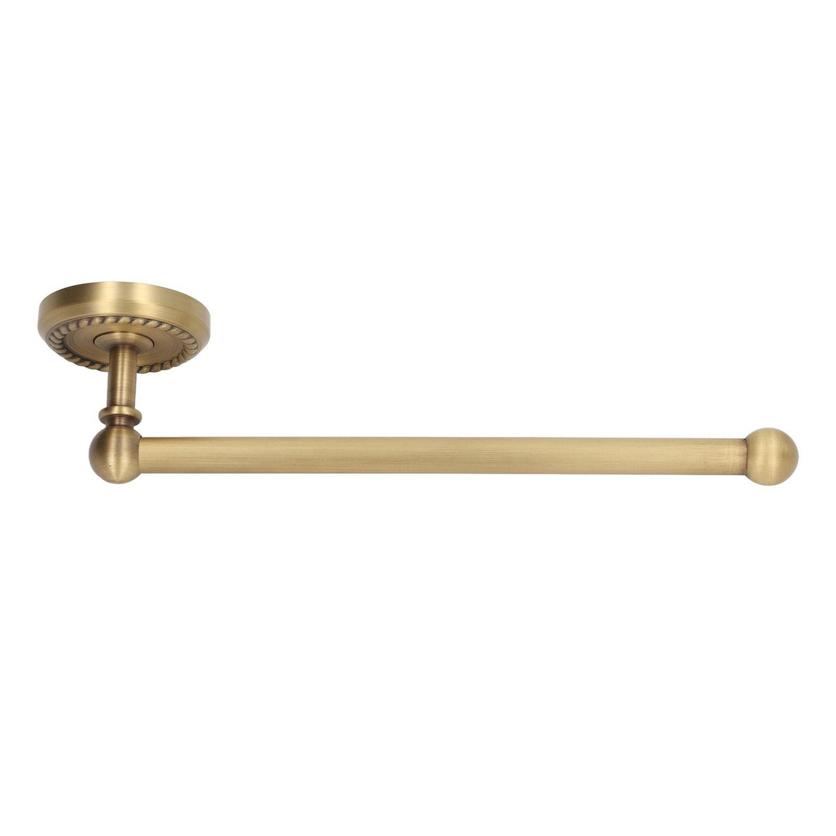 Bathroom Towel Rack Vintage Copper with a gold-toned metal bar, round mounts and smooth ends; no twisted pattern visible.