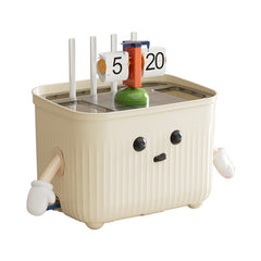 Router & Modem Storage Box – Multi-Layer Cable Management Organiser, PP, 28x20x20cm, Beige
