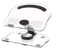 Acrylic Foldable Tablet & Phone Stand – 360° Rotation, Black