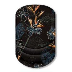 Ergonomic mouse pad with Black Flower Pattern, black surface featuring colorful outlined flowers and raised wrist rest