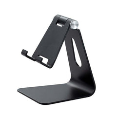 Foldable Aluminium Phone & Tablet Stand – Black (2-Pack)