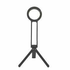 Magnetic Phone Stand with Foldable Tripod & Carabiner Hook – Black