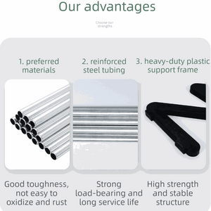 Black Stable Z-Shaped shoe rack components with silver steel tubes and black plastic connectors for a sturdy frame
