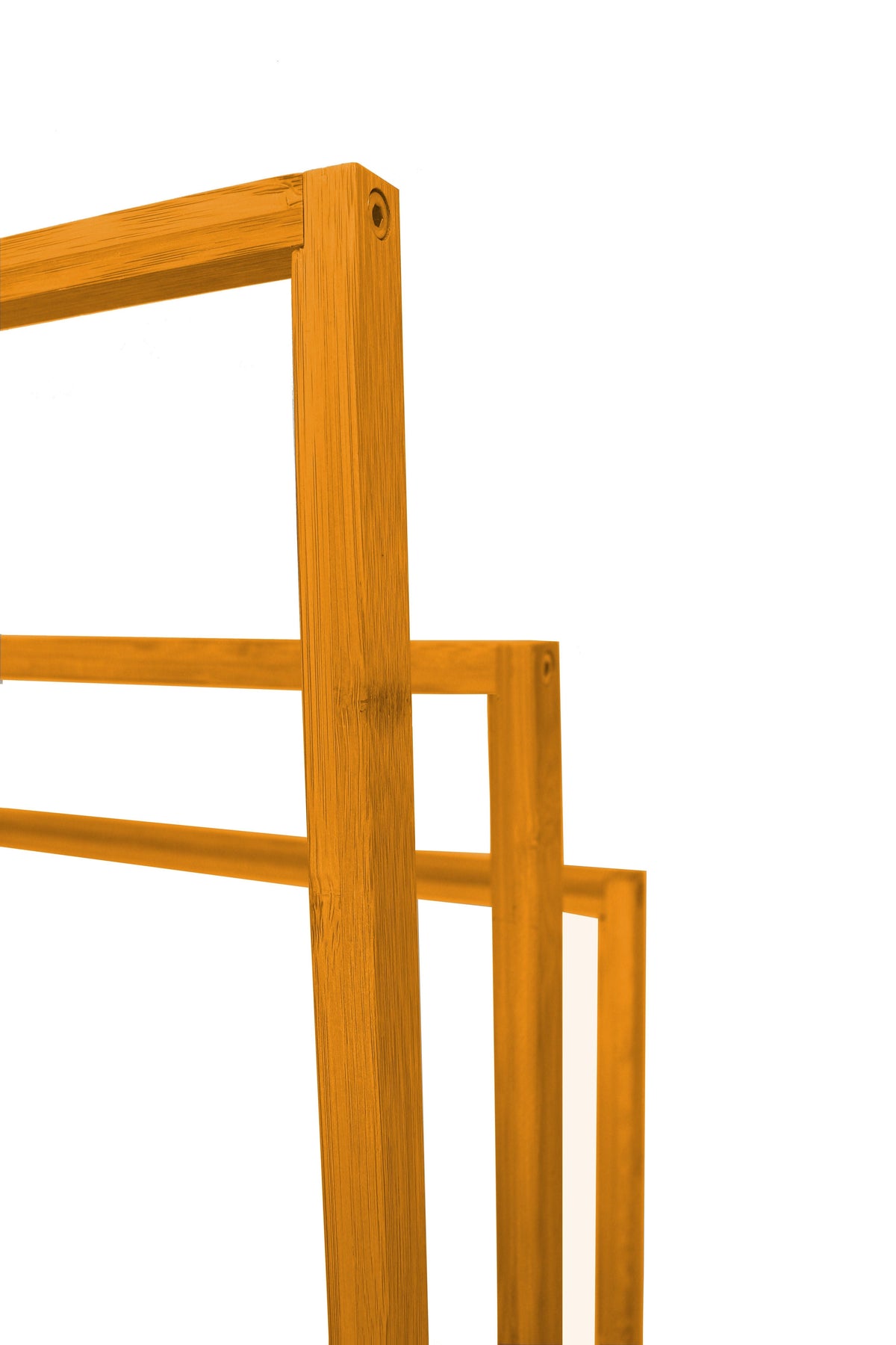 CARLA HOME Bamboo Towel rack in warm natural bamboo with a freestanding frame and three horizontal towel bars