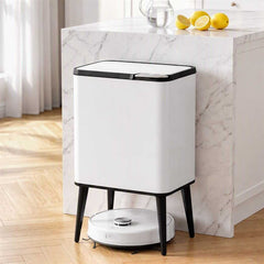 Cefito 36L Dual-Compartment Rubbish Bin with Removable Legs – White