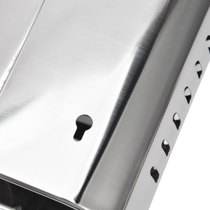 Chopsticks Hanging Organizer in silver stainless steel, with a smooth rectangular body, keyhole slot and side drainage openings
