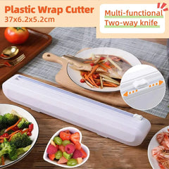 Cling Film Cutter Box with Suction Cup Base