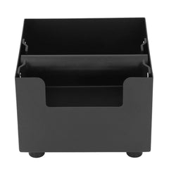 Stainless Steel Coffee Knock Box with Rubber Bar (Black)