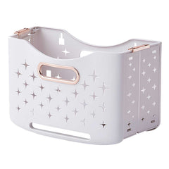 Collapsible Laundry Basket with Handles – Large Capacity, Ventilated, PP & ABS (Rose Gold)