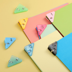 Triangular Corner Page Clips – Assorted Colours, Pack of 50