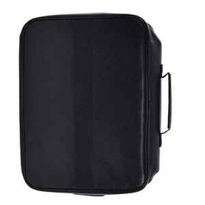 Fireproof Document Bag in black with a textured fabric exterior, rounded rectangular shape, and sturdy side handle