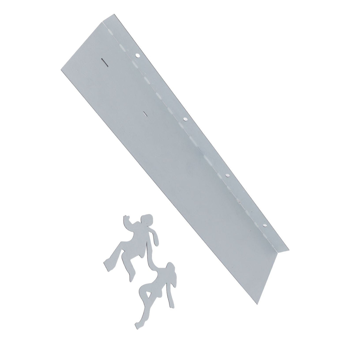 Floating Shelf Toilet Paper Holder wall-mount component in silver metal with a long flat plate and two separate hooks