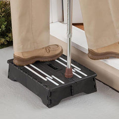 Folding Step Stool with Anti-Slip Surface & Carry Handle – Portable, Foldable (Black)