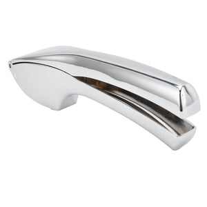 Garlic Press Zinc Alloy with a polished silver finish, smooth metal body and curved ergonomic squeeze handles