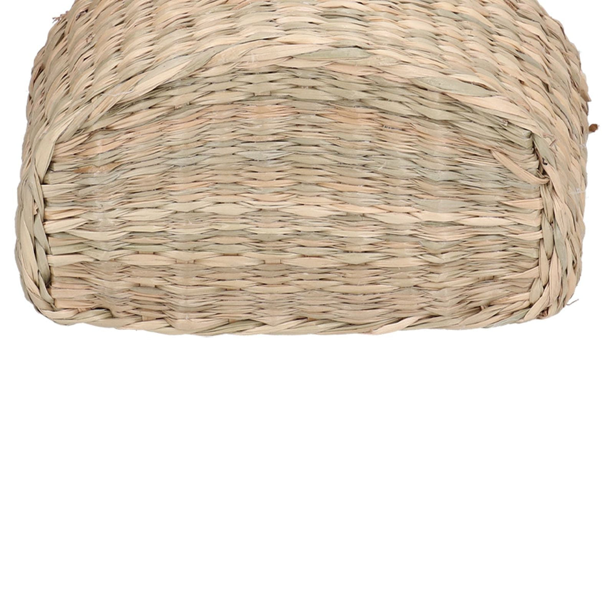 Hanging Basket Seagrass in natural beige woven fibers, with a rounded rectangular shape and textured handwoven surface.