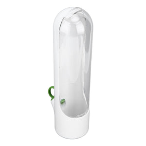 Herb Keeper Herb Storage Container with a clear plastic window, white shell and small green detail